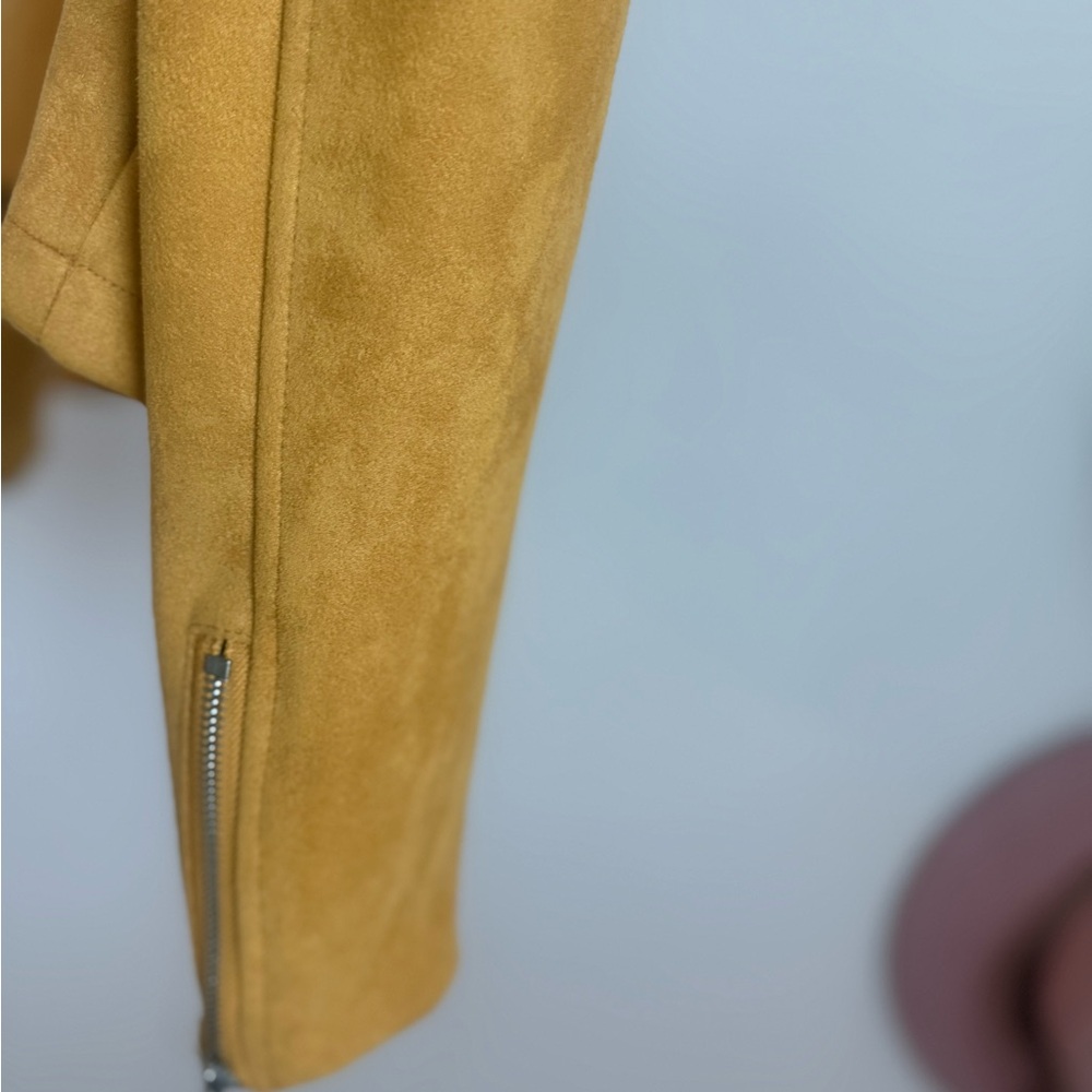 Women's Suede Moto Jacket Us 8 - Picture 4 of 7